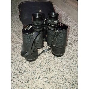 Vintage Gold Crest Coated Binoculars With Hard case Red Lining  7x50‎